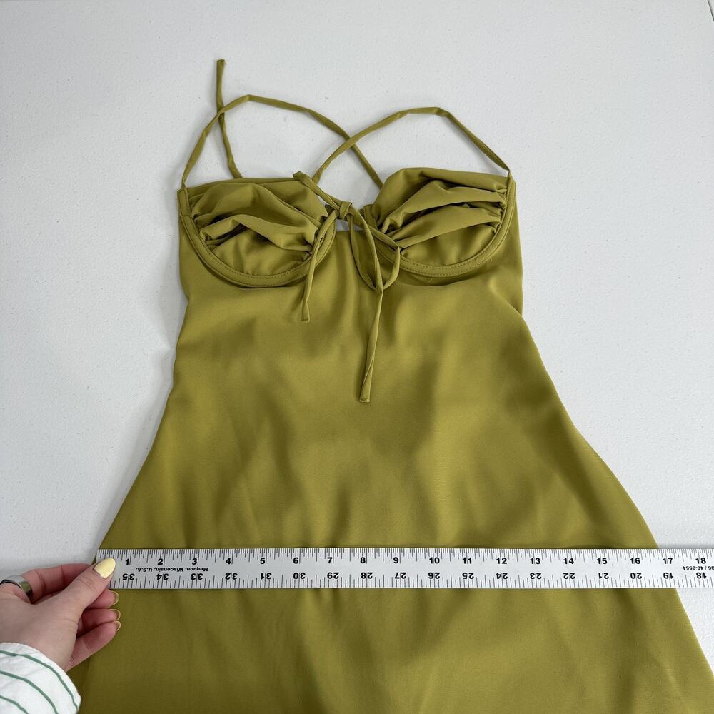 BABYBOO‎ Dress Womens Small Green Renee Mini Strappy Lace Up Back Party Resort - Picture 9 of 13